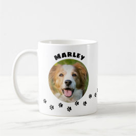Pet Photo with Paw Prints Trail for Cat and Dog Co Kaffeetasse
