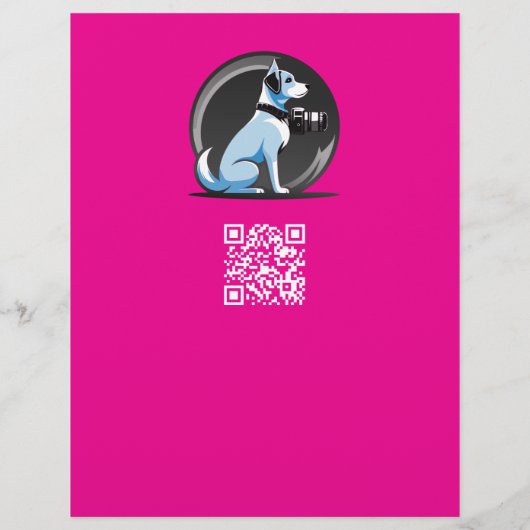 Pet Photography Session Flyer With QR Code & Tear‑ (Hinten)