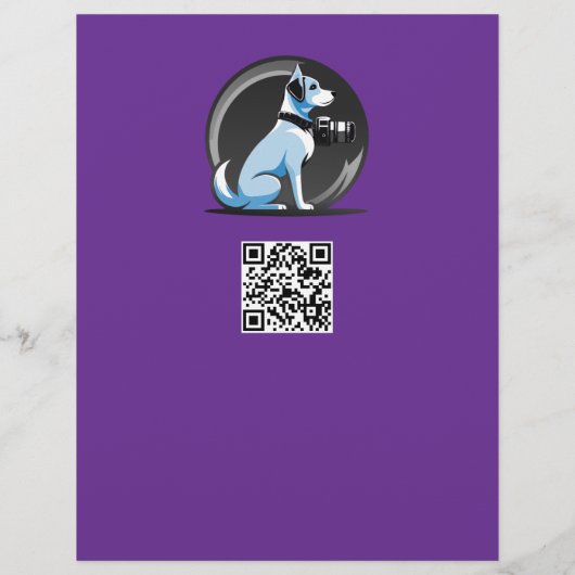 Pet Photography Session Flyer With QR Code & Tear‑ (Hinten)
