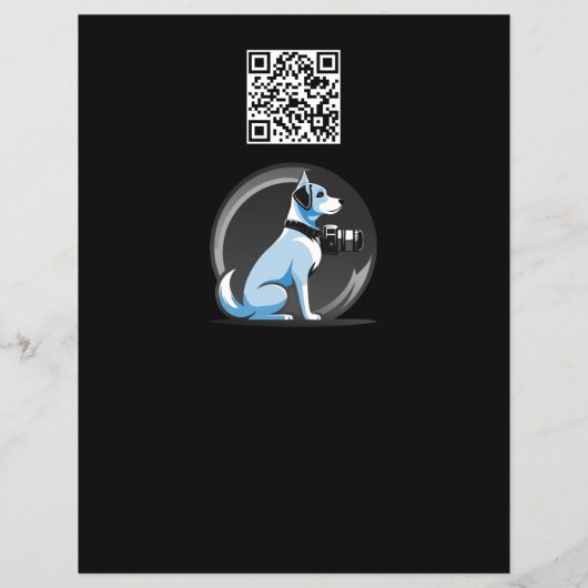 Pet Photography Session Flyer With QR Code & Tear‑ (Hinten)