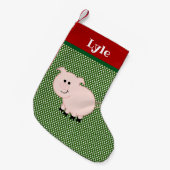 Pet Pig Personalisierter Strumpf Kleiner Weihnachtsstrumpf (Vorderansicht (hängend))