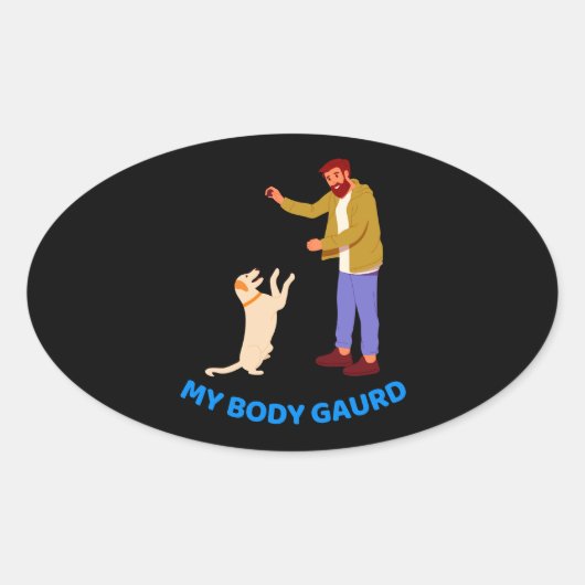 " Pet Playful Bond " Ovaler Aufkleber (Vorderseite)