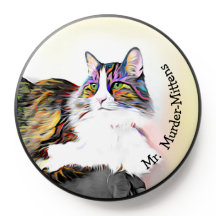 Pet-Portrait Custom PopGrip, Black