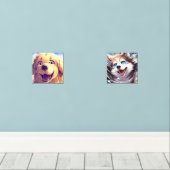 Pet-Portrait - Laden Sie Ihr Pet hoch Bilderwand Sets (Holzboden)