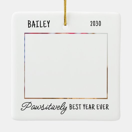 Pet Puppy Dog Foto Black Covid Quarantine Keramikornament (Rückseite)