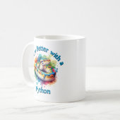 Pet Python Pet Lover Kaffee Drink Reptile Kaffeetasse (Vorderseite Links)