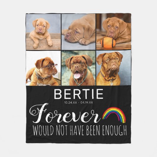 Pet Rainbow Bridge Foto Collage Keepake Fleecedecke (Vorderseite)