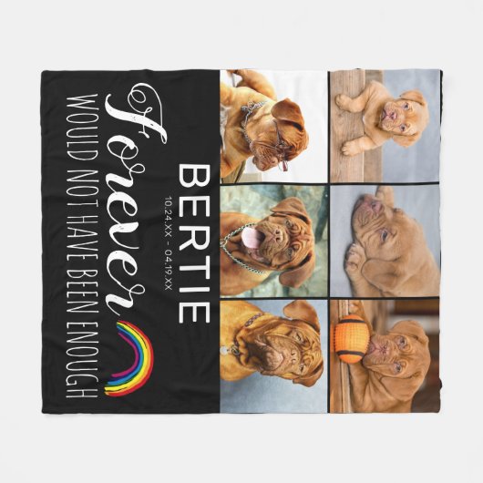Pet Rainbow Bridge Foto Collage Keepake Fleecedecke (Vorderseite (Horizontal))