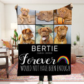 Pet Rainbow Bridge Foto Collage Keepake Fleecedecke