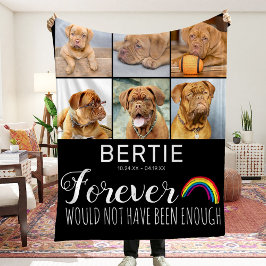 Pet Rainbow Bridge Foto Collage Keepake Fleecedecke