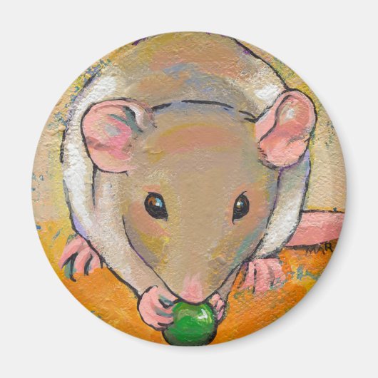 Pet rat bezaubernde niedliche lustige Kunst Kuthei Magnet (Vorne)