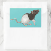 Pet Rat Painting Rechteckiger Aufkleber (Tasche)