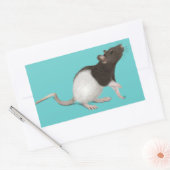 Pet Rat Painting Rechteckiger Aufkleber (Umschlag)