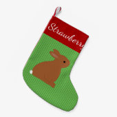Pet Red Rabbit Personalisiert Weihnachten Kleiner Weihnachtsstrumpf (Vorderansicht (hängend))