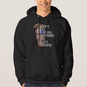 Pet Rettete einen Pitbull Euthanize Ein Hund kämpf Hoodie