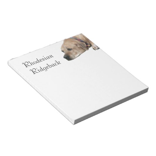 Pet Rhodesian Ridgeback Dog Picture Notizblock (angewinkelt)