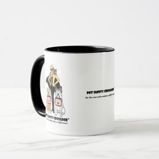 Pet Safety Crusader Coffee Mug Tasse (Vorderseite Links)