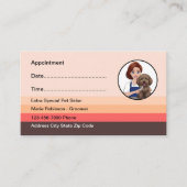Pet Salon Trendy Simple Termin Businesscard (Vorderseite)
