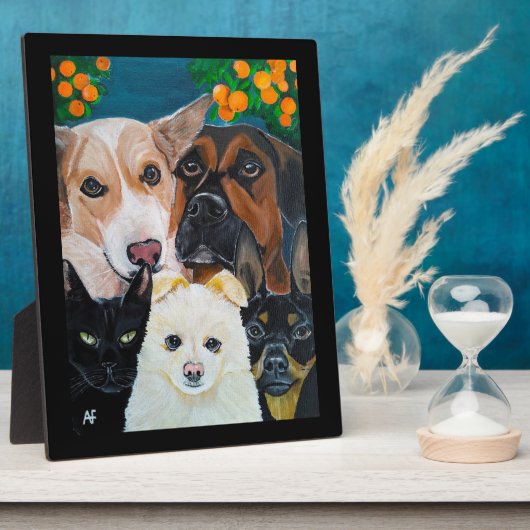 Pet Selfie Painting by Alfred Fox Fotoplatte (Seite)