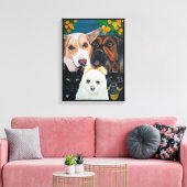 Pet Selfie Painting by Alfred Fox Leinwanddruck (Insitu (Wohnzimmer))