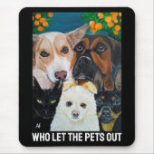 Pet Selfie Painting by Alfred Fox Mousepad (Vorne)