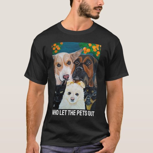 Pet Selfie Painting by Alfred Fox T-Shirt (Vorderseite)