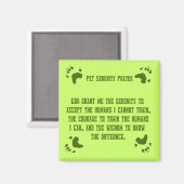 Pet Serentiy Prayer Magnet (Vorderseite/Rückseite)