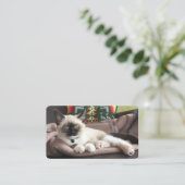 Pet Service Glamour Kitten Fotovorlage Visitenkarte (Stehend Vorderseite)