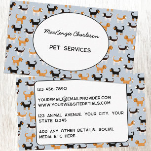 Pet Services Cavalier King Charles Spaniel Visitenkarte