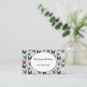 Pet Services French Bulldog Business Card Visitenkarte (Stehend Vorderseite)