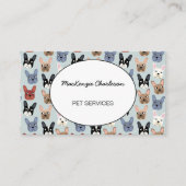 Pet Services French Bulldog Business Card Visitenkarte (Vorderseite)