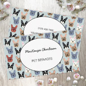 Pet Services French Bulldog Business Card Visitenkarte