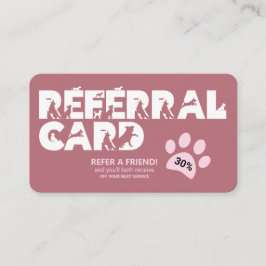 Pet Services Pad Print-Referenzkarte Empfehlungskarte