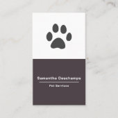 Pet Services - Vertikale Visitenkarte (Vorderseite)