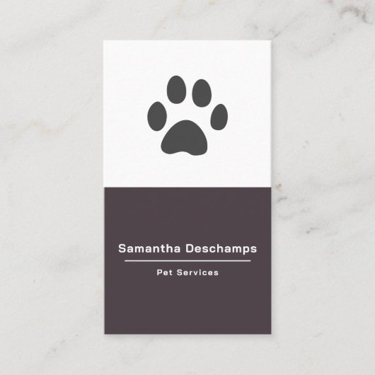 Pet Services - Vertikale Visitenkarte (Vorderseite)