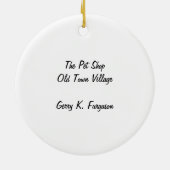 PET SHOP CHRISTMAS " KERAMIK ORNAMENT (Hinten)