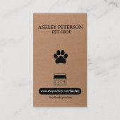 Pet Shop Kraft Business Card Visitenkarte (Rückseite)