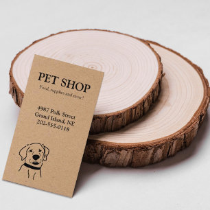 Pet Shop Kraft Business Card Visitenkarte
