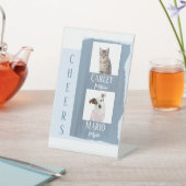 Pet Signature Cocktail Drink Blue Wedding Sockelschild (In SItu)