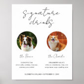 Pet Signature Drinks Hunde Bar Cocktail mit 2 Foto Poster (Vorne)