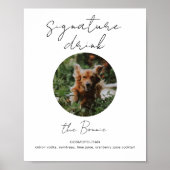 Pet Signature Drinks Hunde Bar Cocktail mit Foto Poster (Vorne)