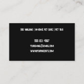 Pet Silhouette Petsitting Visitenkarte (Rückseite)