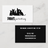 Pet Silhouette Petsitting Visitenkarte (Vorne/Hinten)
