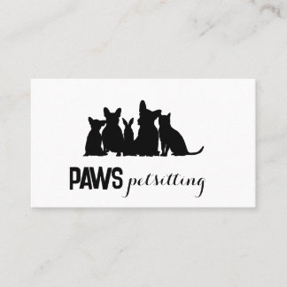 Pet Silhouette Petsitting Visitenkarte