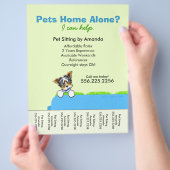 Pet Sitter Ad Yorkie Couch Green Tesheet Flyer (Hand)