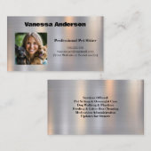 Pet-Sitter aus Shiny Metal Visitenkarte (Vorne/Hinten)