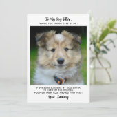 Pet Sitter Custom Doppy Puppy Foto Funny Vielen Da Karte (Stehend Vorderseite)