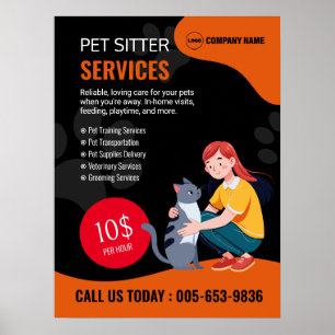 Pet Sitter Custom Poster
