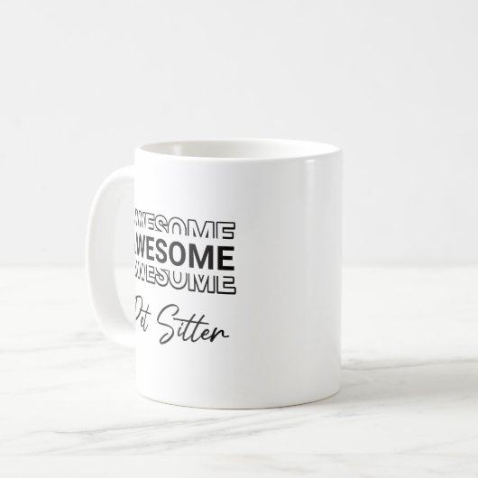 Pet Sitter Dog Walker Dankbarkeit Danke Kaffeetasse (Vorderseite Links)