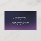 Pet Sitter Dog Walker Niedlich Paw Logo Lila Visitenkarte (Rückseite)